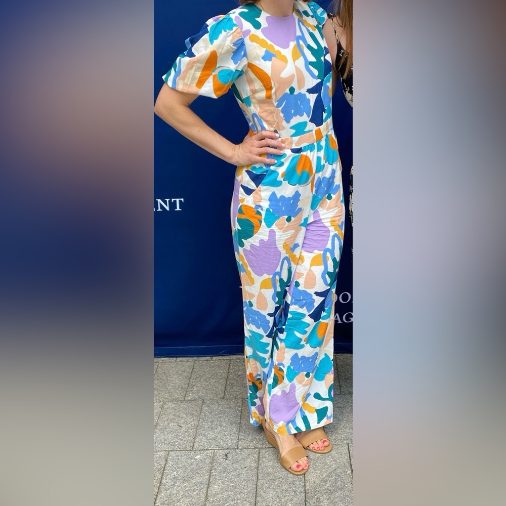 Abstract Floral Colorful Jumpsuit / Romper by Traffic People